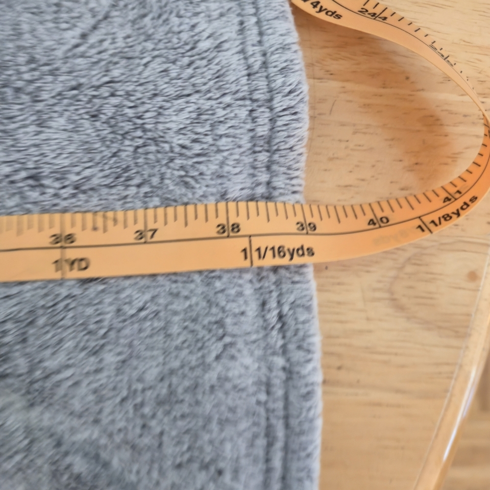 Denver Hayes Size XXL Grey Velour Plush Hooded Night Shirt Sleepwear Cozy PJ - Picture 9 of 9